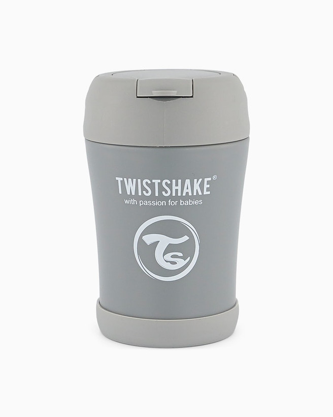 فلاکس فلاسک غذا استیل همراه با قاشق 350 میلی لیتری تویست شیک twistshake
