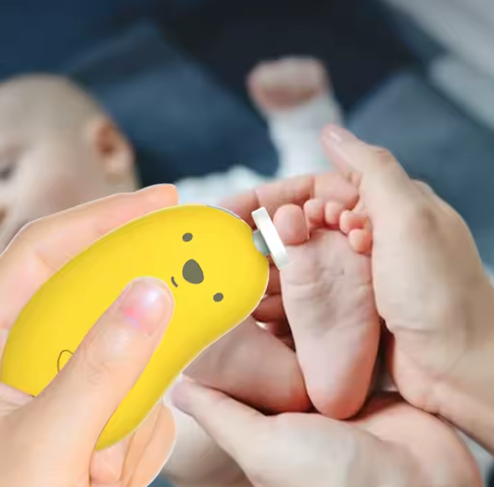 سوهان برقی شارژی چراغدار طرح موزی ناخنگیر برقی موز ناخن گیر برقی کودک