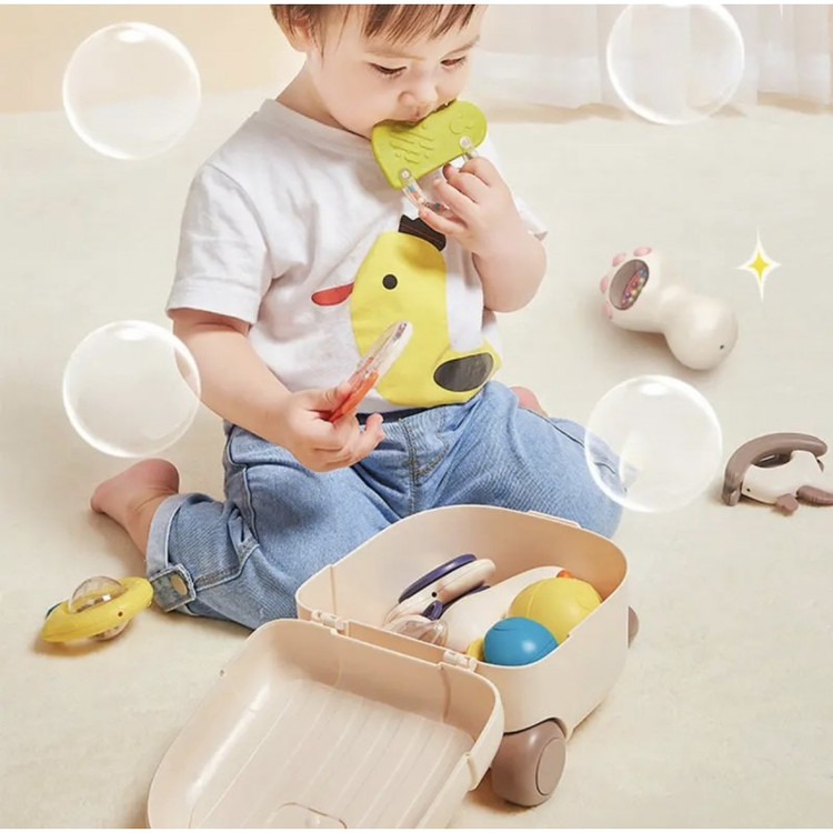 ست جغجغه و دندانگیر چمدانی ویوا کیدز Viva Kids | ست جغجغه و دندانگیر صندوقی vivakids ویواکیدز