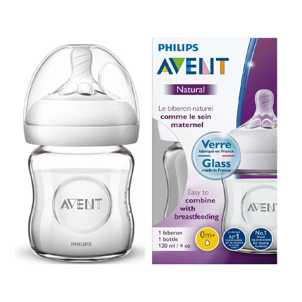 شیشه شیر اونت پیرکس ظرفیت 120 میلی لیتر نچرال avent philips | شیشه شیر نسل قدیم اونت