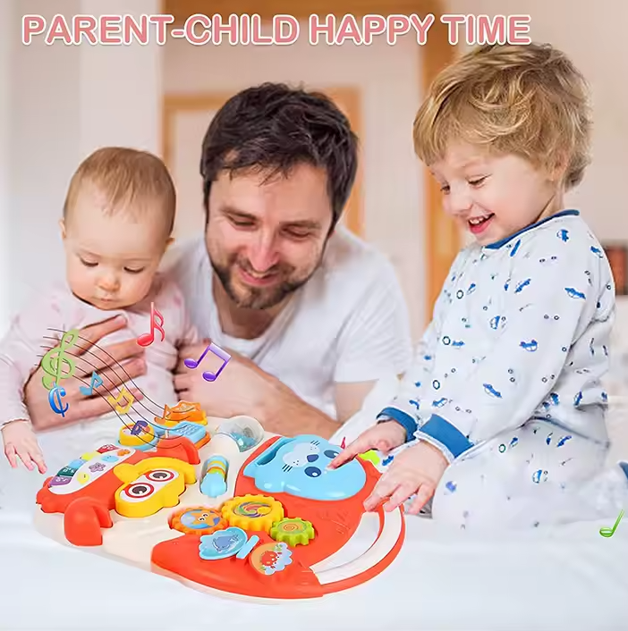 واکر و میز آموزشی 2 کاره موزیکال قرمز آبی هانگر Huanger کد He0829