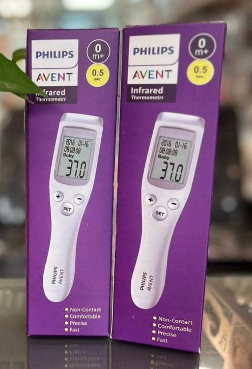 تب سنج لیزری دیجیتالی فیلیپس اونت Philips Avent همراه با پایه نگهدارنده و باتری