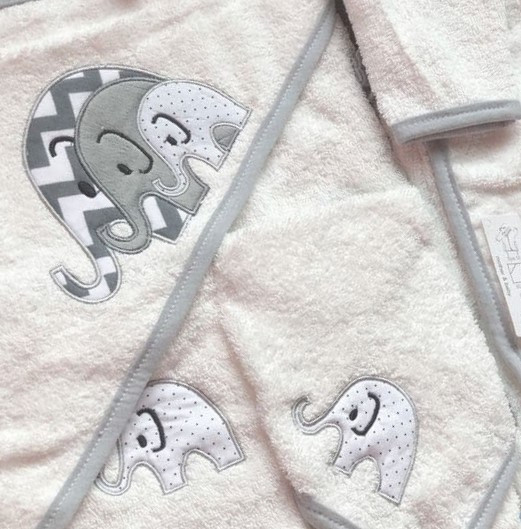 ست حوله نوزادی 5 تکه طرح سه فیل مدل کیمونو مادرکر mothercare