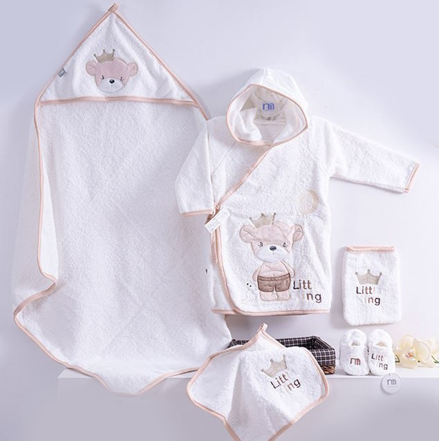 ست حوله نوزادی 5 تکه طرح خرس بادکنکی مدل کیمونو مادرکر mothercare