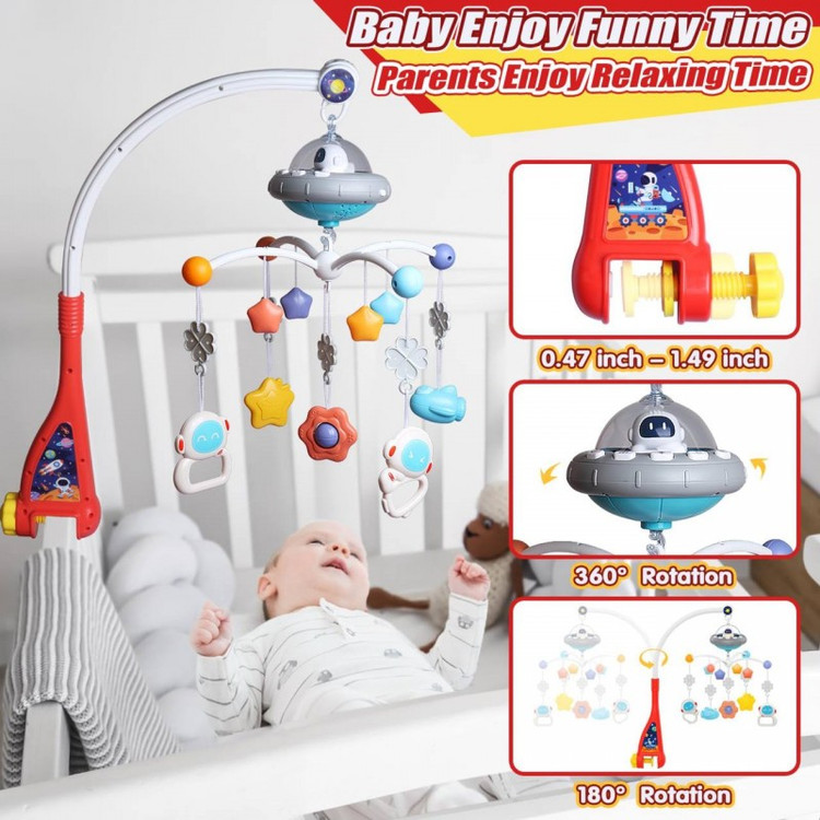آویز تخت موزیکال فضانورد هانگر Huanger کد He0310 | آویز بالای تخت نوزاد