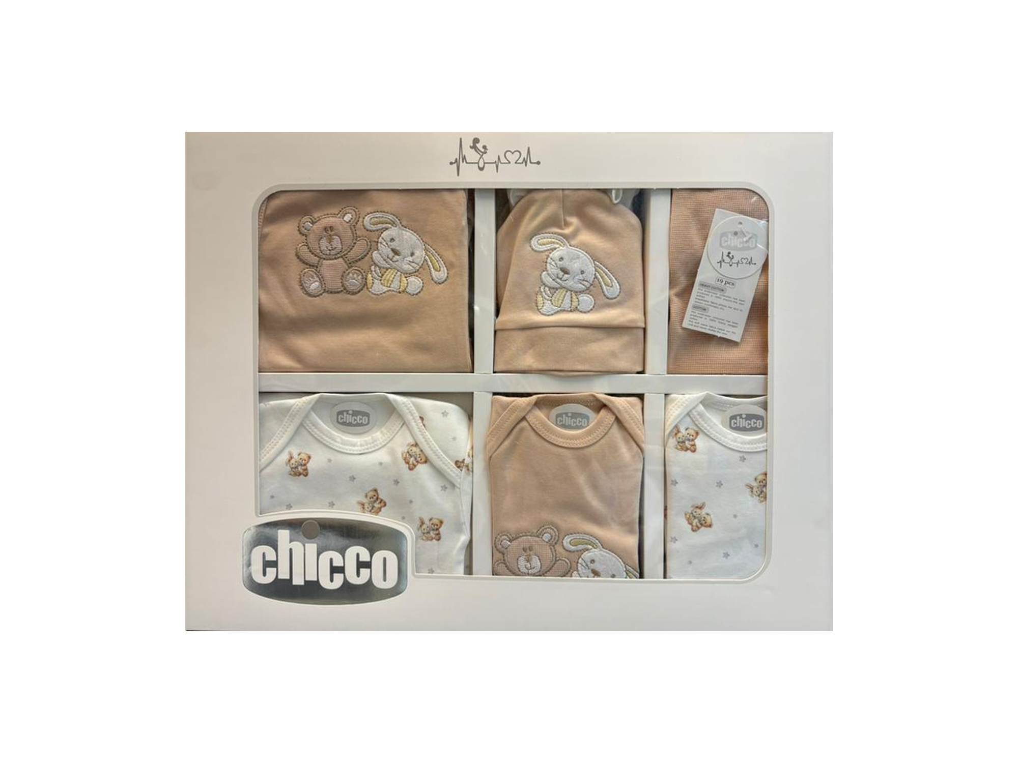 ست بیمارستانی جعبه ای 19 تکه چیکو Chicco طرح تدی و بانی