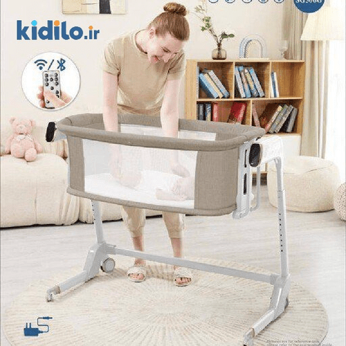 تخت و گهواره کنار مادر 3 کاره کیدیلو Kidilo کد SG506G رنگ کرم