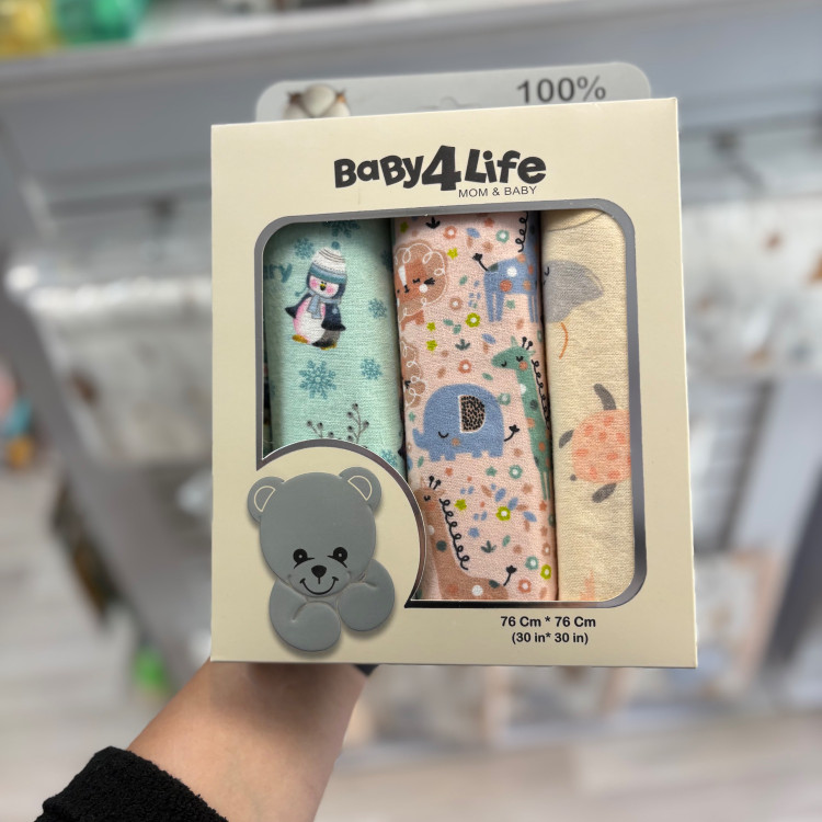خشک کن 3 عددی نوزاد بیبی فور لایف baby4life