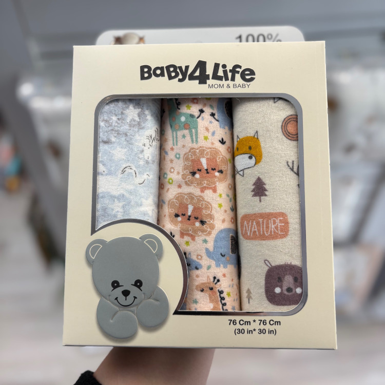 خشک کن 3 عددی نوزاد بیبی فور لایف baby4life