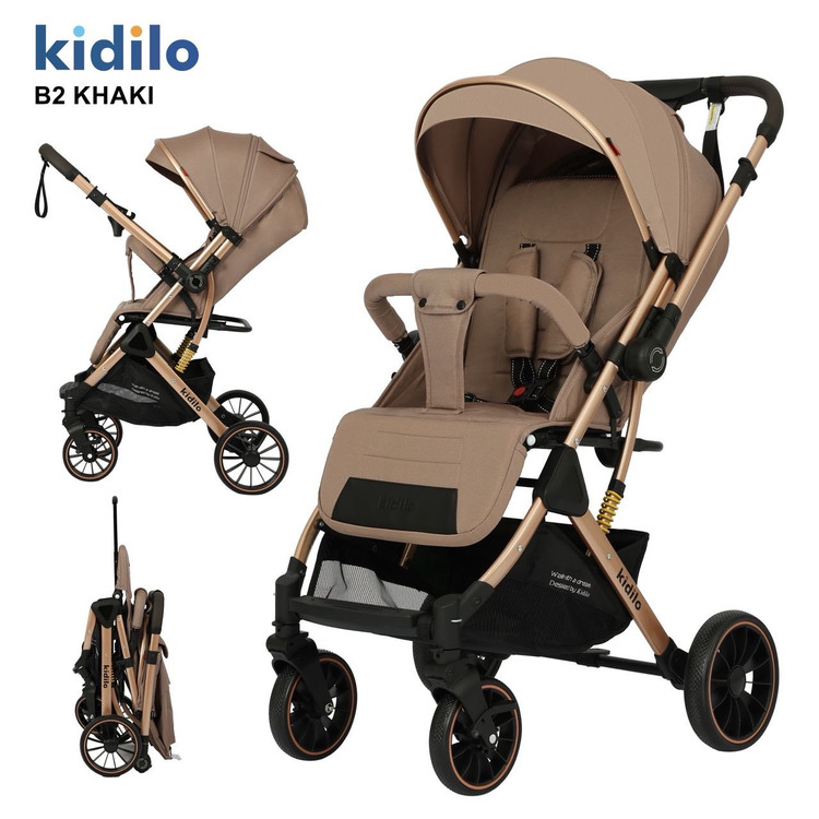 کالسکه مسافرتی دسته دو طرفه رو به مادر شو مدل B2 کیدیلو kidilo
