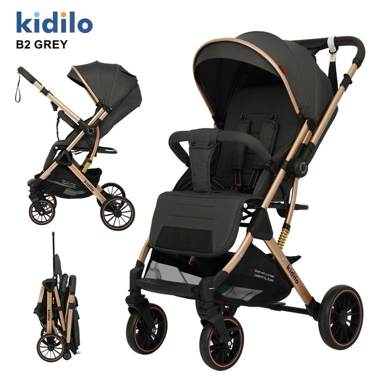 کالسکه مسافرتی دسته دو طرفه رو به مادر شو مدل B2 کیدیلو kidilo