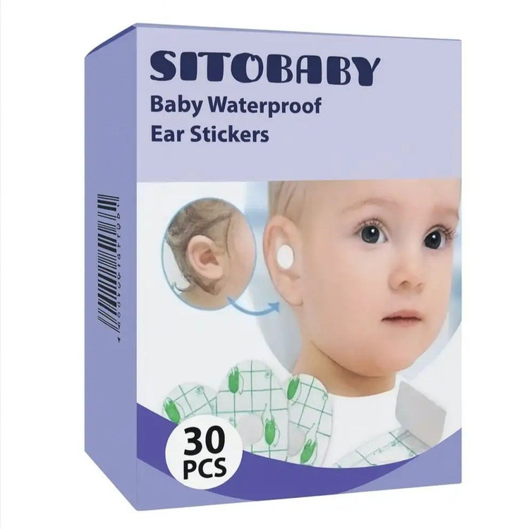 چسب گوش نوزاد پنبه دار 30 عددی sito baby | چسب محافظ گوش ضدآب سیتو بیبی
