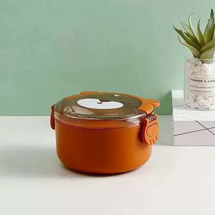فلاکس غذا کودک طرح خرس گوشدار همراه با قاشق | مجموعه فلاسک غذا ظرف تدی داخل استیل