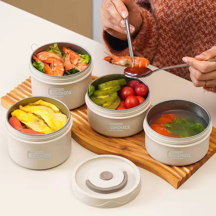 مجموعه فلاکس فلاسک غذا کودک bento داخل استیل همراه با کاور عایق و نگهدارنده دما