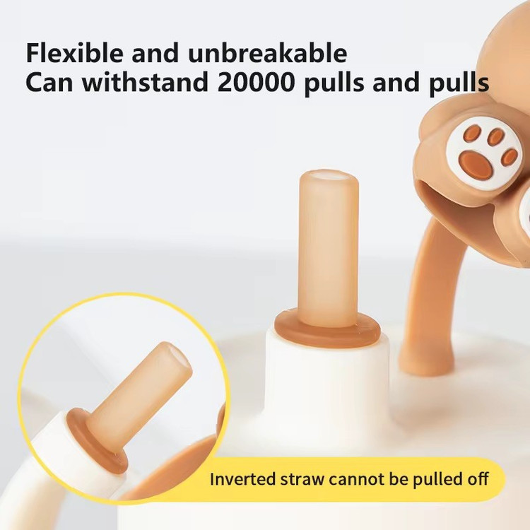 لیوان آبخوری نوزاد مدل نی دار خرسی 300 میل برث می Breath Mee