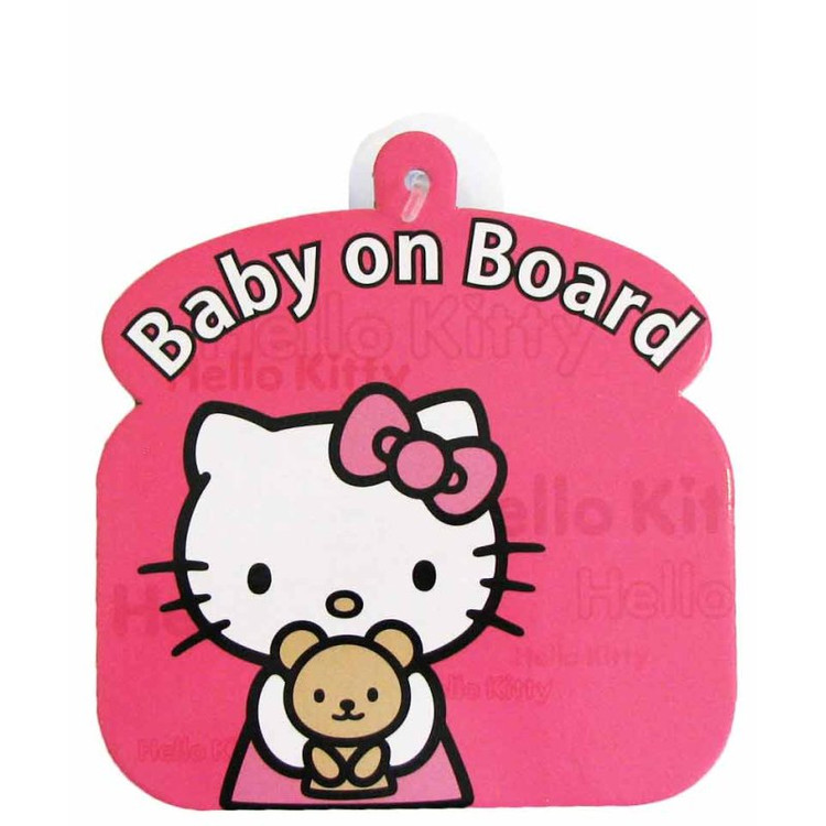 آویز هشدار کودک در ماشین مدل baby on board | تابلو استیکری خودرو
