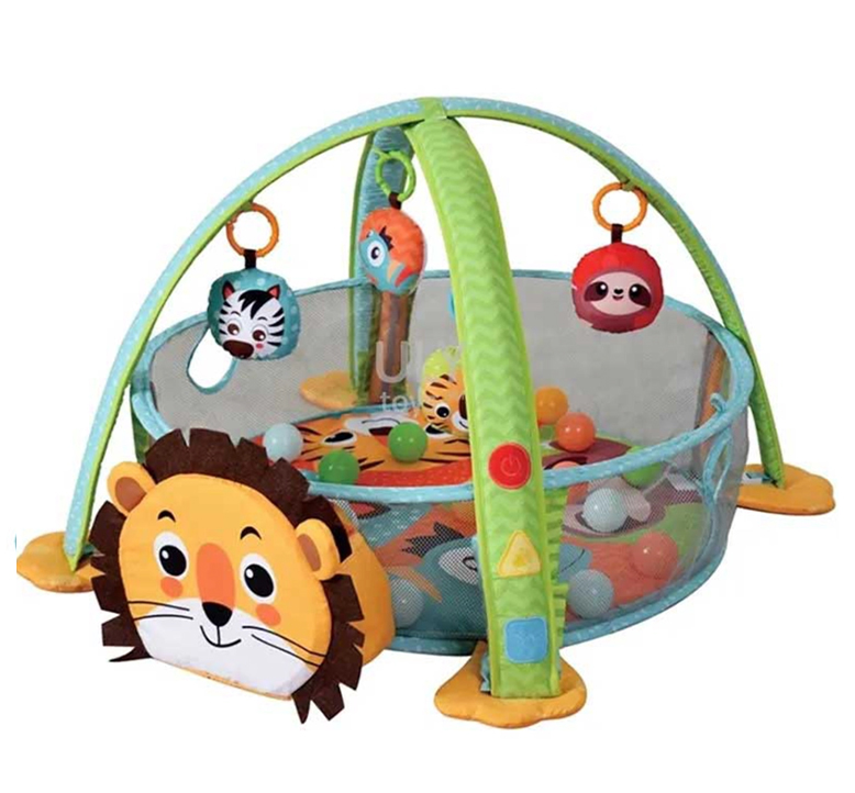 تشک بازی رقص نور دار 30 توپ konig kids طرح شیر کد 63542