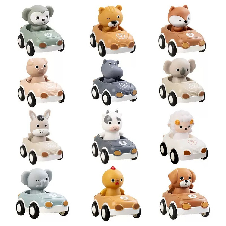 ست پوپت بندانگشتی و ماشین سیلیکونی 6 عددی konig kids t717-t716-t710