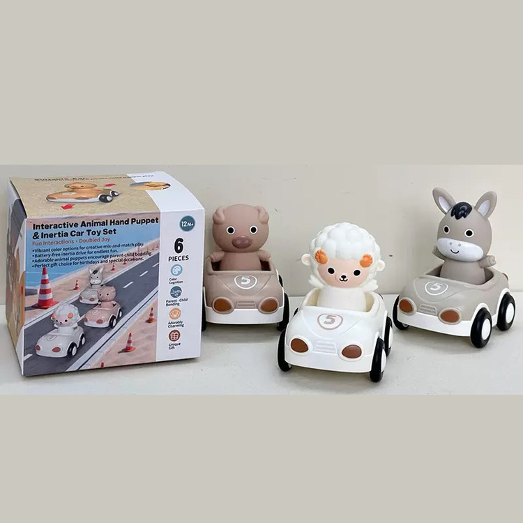 ست پوپت بندانگشتی و ماشین سیلیکونی 6 عددی konig kids t717-t716-t710