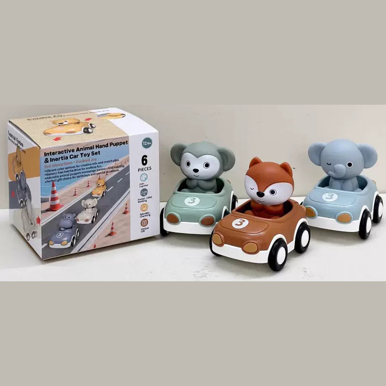 ست پوپت بندانگشتی و ماشین سیلیکونی 6 عددی konig kids t717-t716-t710