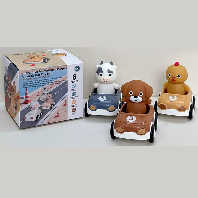 ست پوپت بندانگشتی و ماشین سیلیکونی 6 عددی konig kids t717-t716-t710