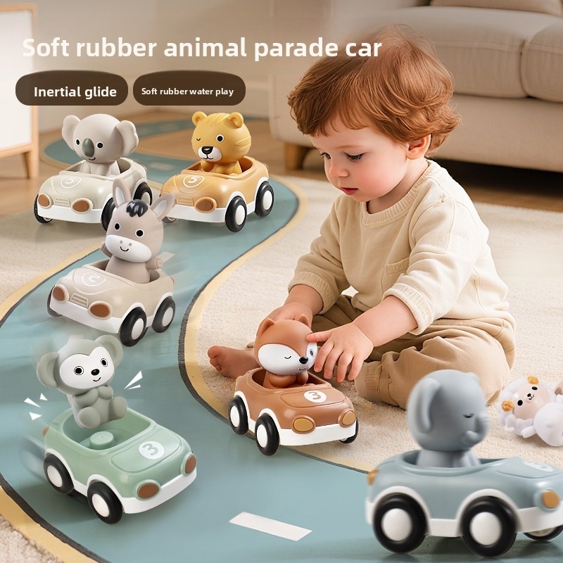 ست پوپت بندانگشتی و ماشین سیلیکونی 6 عددی konig kids t717-t716-t710