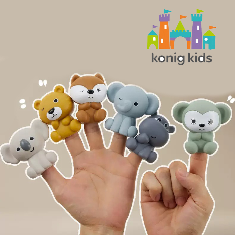 پوپت بند انگشتی سیلیکونی 6 عددی konig kids
