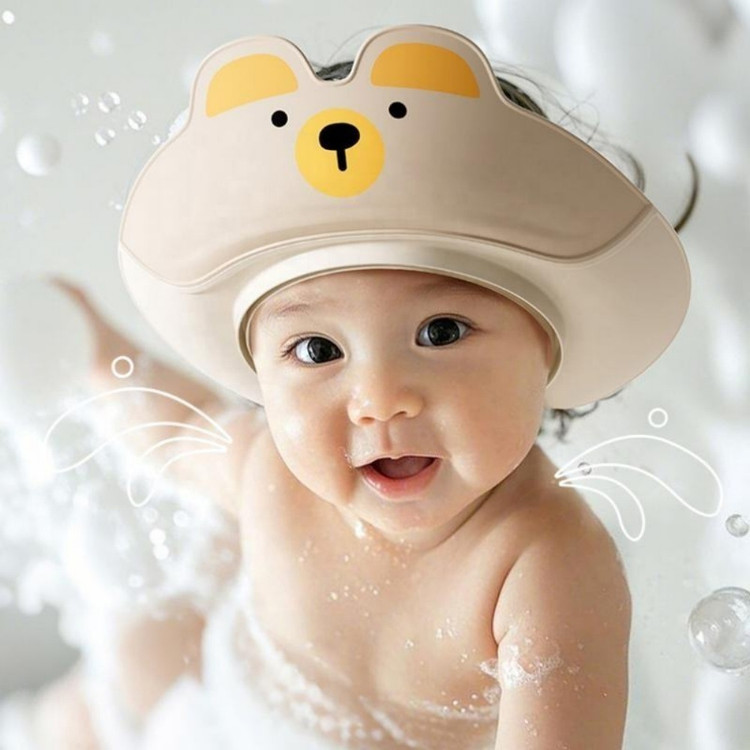 کلاه و نقاب حمام سیلیکونی طرح خرس کد 073