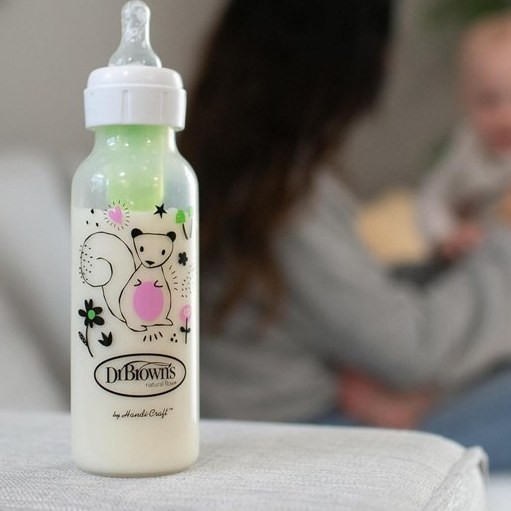 شیشه شیر طلقی باریک 250 میل آنتی کولیک طرح سنجاب 81108 دکتر براون دکتر براونز Dr Brown's
