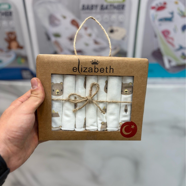 دستمال دست و صورت موسلین 7 عددی الیزابت elizabeth